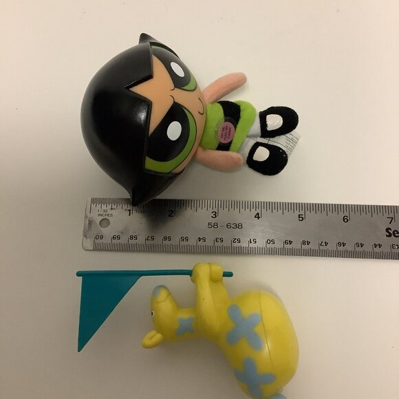 Vintage Powerpuff Girls Buttercup Talking Doll Works & Pokey Oaks Mascot Figure - Picture 2 of 16